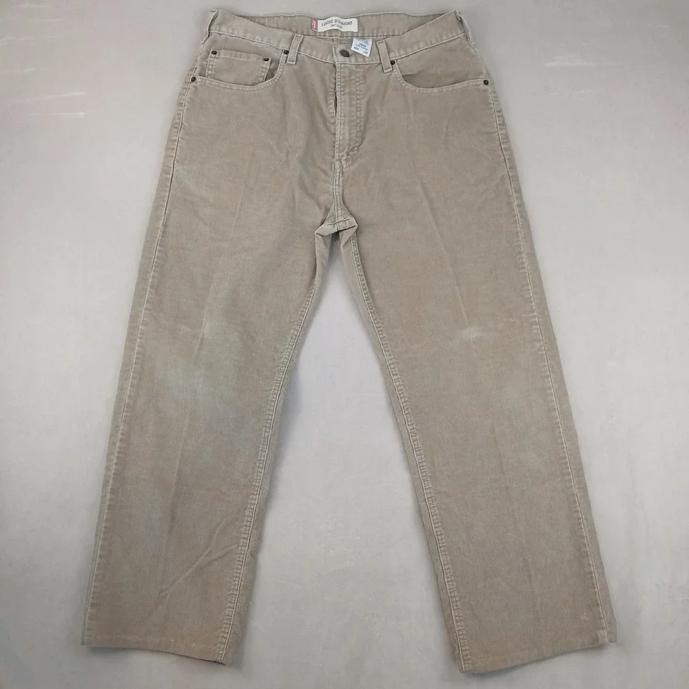 VTG Levis‎ 569 34x29 2004 Corduroy Loose Straight FLAWS